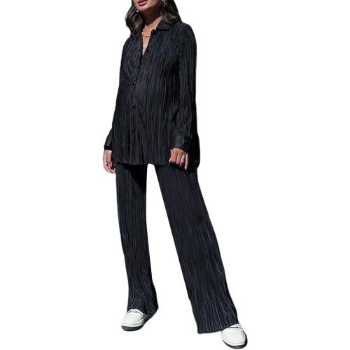 NUFIWI Women Medium Y2K 2 Piece Pants Set Oversized Floral Printed Button Down Shirt High Waist Pants Outfits Summer Streetwear