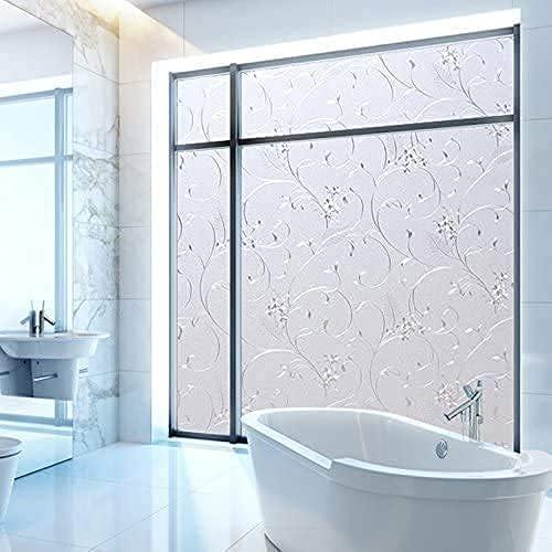 Size 29.5x78.7 Niviy Static Cling Non-Adhesive Window Film Frosted Glass Film Bathroom Door Glass Decoration Window Film Privacy Covering (29.5x 78.7)