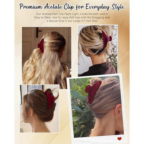 Mesovor Durable Acetate Hair Clips, Two-Tone Color Design