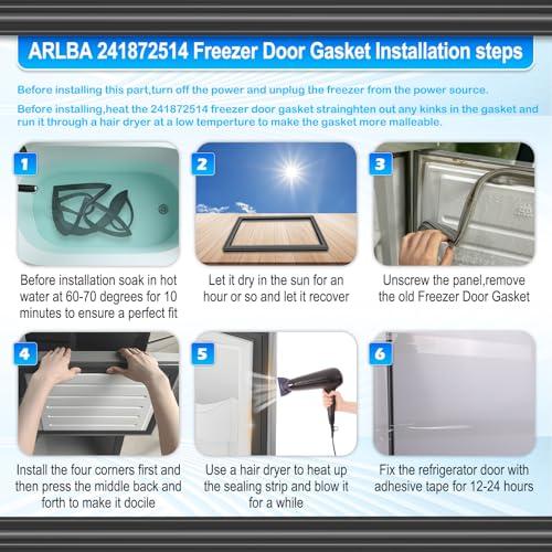 UPGRADE 42.13x28.3 242193214 Refrigerator Fresh Food Door Gasket Replacement Compatible with Frigidaire Kenmore and Crosley Refrigerator Door Seal Replaces 3016410 AP5688453 PS7784010 EAP7784010