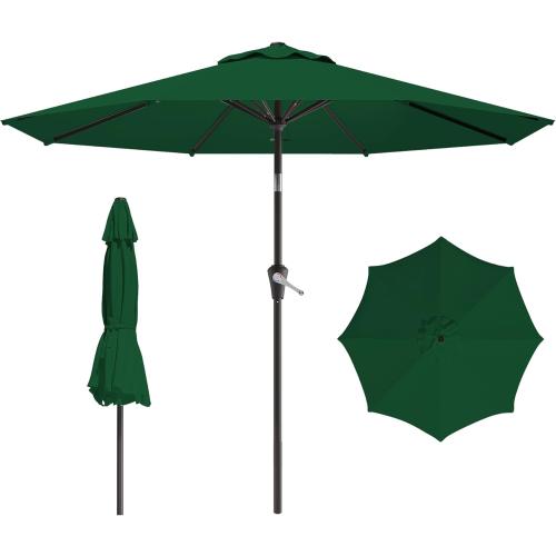 Patio Umbrella for Outdoor, Outdoor Umbrella Outdoor Patio Umbrellas with Garden, Deck, Backyard, Pool (Dark Green)