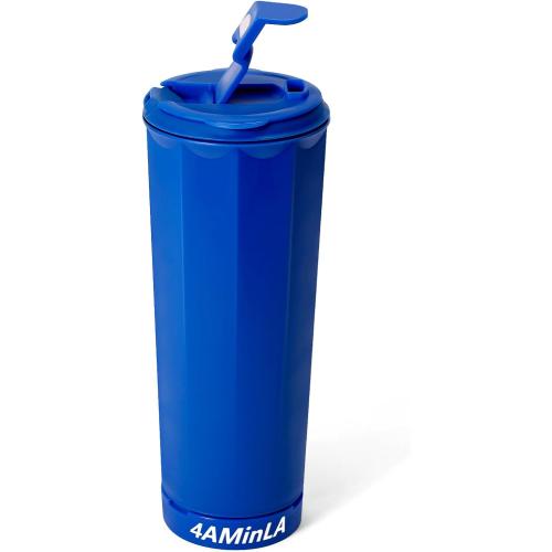 20 oz Cup with Horn - The Perfect Tumbler for Sports Fans - Reusable Water Bottle Ideal for Cheering at Game day, Tailgating, World Cup, Party, Celebration. (Blue)