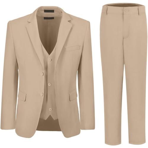 Boys Suits 3 Piece Slim Fit Suit Set Dresswear Ring Bearer Outfit for Boy