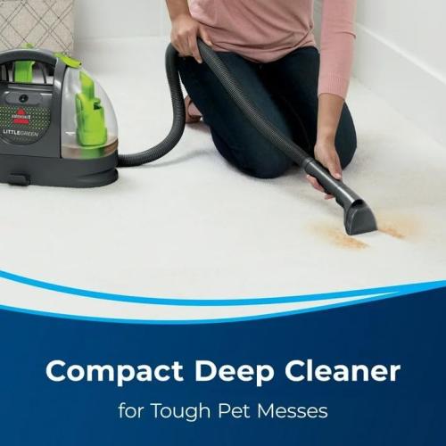 BissellPet - Little Green Multi-Purpose Portable Carpet and Upholstery Cleaner, Car and Auto Detailer, with Exclusive Specialty Tools, Silver