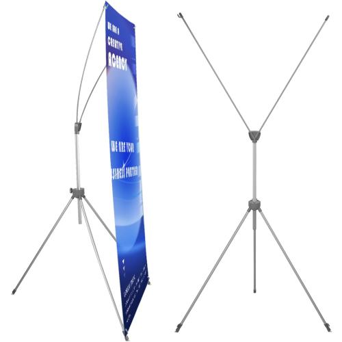 QKA Adjustable X Banner Stand ,Size from 23x63 to 32x78 inches, 4 Pack | Reinforced X Banner Stand ,with Portable Bag, Adjustable banner sizes,Ideal for exhibitions, restaurants, theaters,4 Pack