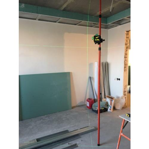 Size XL Color Red  Firecore Telescoping Laser Pole with  Laser Mount, Adjustable Laser Level Mounting Pole for Rotary and Line Lasers-FLP400A