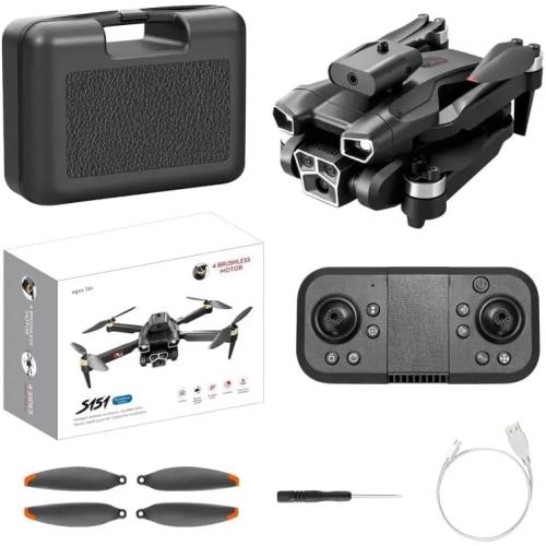 S151 Drone with Camera, Electrically Adjustable Three Camera, Built-In Optical Flow Positioning, Four-Sided Obstacle Avoidance, Suitable For Beginners, Christmas, Halloween, And Thanksgiving Gifts
