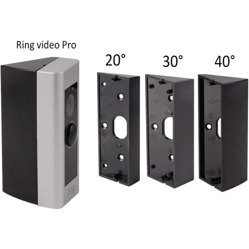 Doorbell Bracket Mount for Ring Video Doorbell Pro, Angle(20/30/40 Degree) Adjustment Adapter Mounting Plate Bracket Wedge Kit