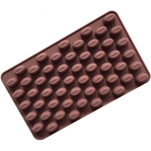 2 Pack, Cute Coffee Bean Shaped Silicone Chocolate Candy Cake Mold