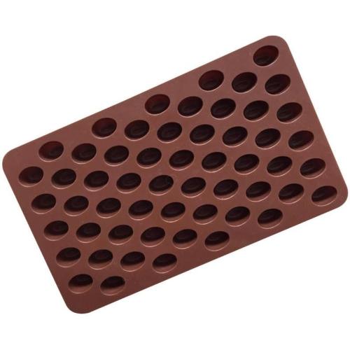 2 Pack, Cute Coffee Bean Shaped Silicone Chocolate Candy Cake Mold