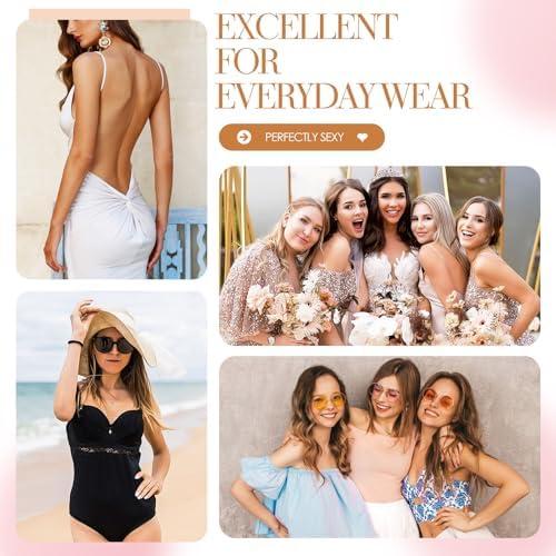 Sticky Bra-Push Up Adhesive Backless Strapless Bra for Women Reusable Silicone Nipple Covers