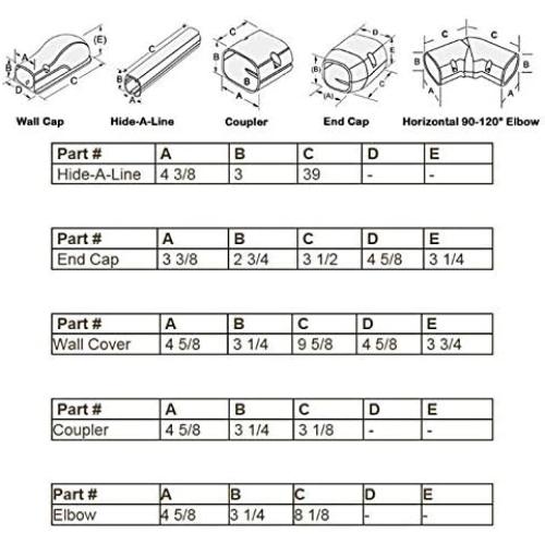 DuctlessAire White Paintable Mini Split Line Set Cover Kit - Cover for Ductless Mini Split AC & Heating System - Easy to Install Shield Kit with Wall Cap, Hide-A-Line, Coupler & End Cap (4 x 14 ft.)