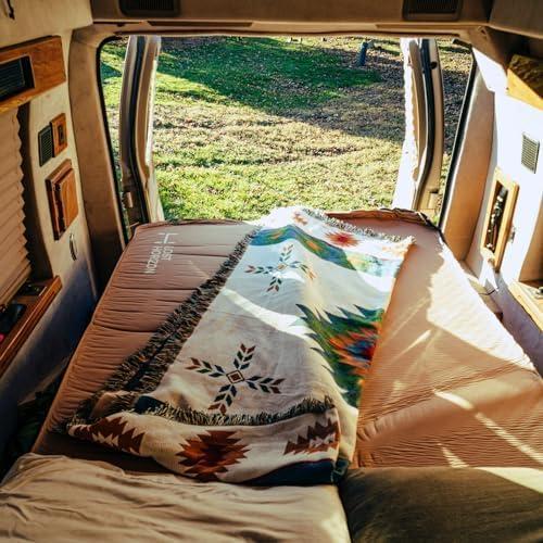 LOSTHORIZON Air & Foam Camping Mattress, Self-Inflating Sleeping Pad, 4.5 Thick, with Pump Sack, Twin