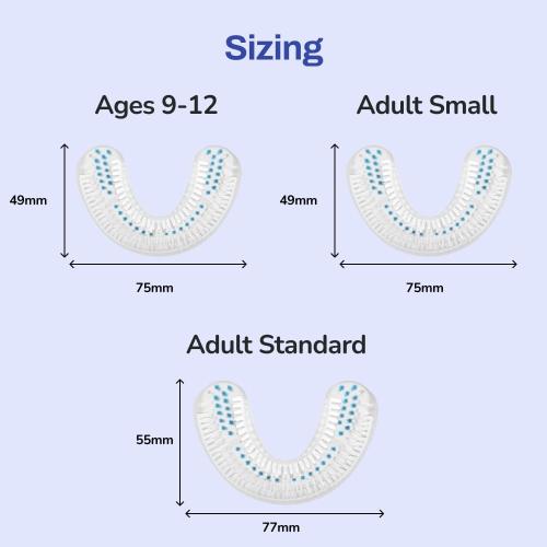 autobrush Sonic Pro Electric Toothbrush – Only ADA Accepted U-Shaped Brush, Clinically Proven Up to 5.1X Better Cleaning, 30-Second Full Mouth 360 Clean, Rechargeable, Waterproof, White, Men's Regular