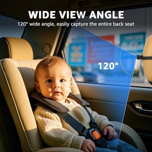 GROWNSY Baby Car Camera with Night Vision, 4.3 Inch HD Display