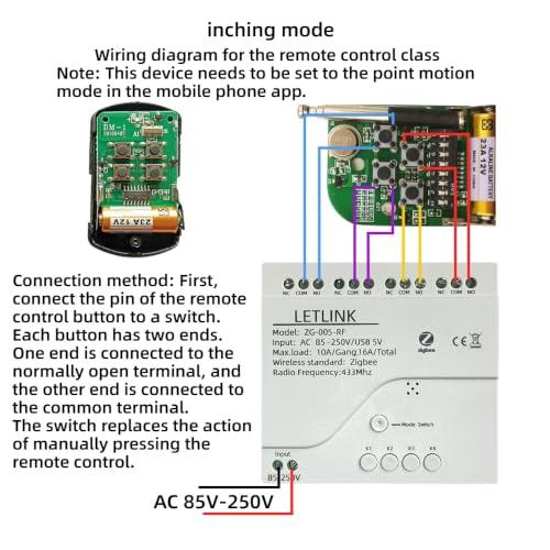 4 Channel Zigbee Smart Relay Switch,Smart Life/Tuya APP Remote Control,With Inching/Self-Lock/Interlock modle,Works with Tuya Zigbee Gateway (4CH Micro-Usb 5V/AC 110V)