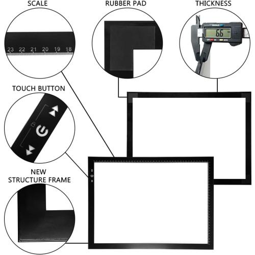 HSK A3 LED Artist tracing Light Box Copy Table, Adjustable High Brightness Light Pad for Tatto Drawing, Sketching, Animation,Diamond Painting Accessories