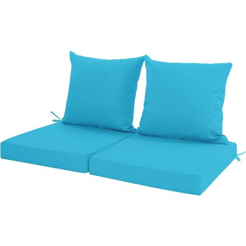 22x22 Teal 2 Pack Outdoor Cushions for Patio Furniture, Waterproof Outdoor Chair Cushion w/Fade-Resistant, Removable & Machine-Washable Cover, 22x22 Inch, Deep Seat Sofa/Couch Pad Replacement – Set of 2, Teal