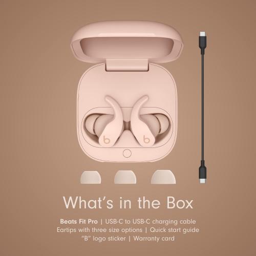 Beats Fit Pro - True Wireless Noise Cancelling Earbuds - Apple H1 Headphone Chip, Compatible with Apple & Android, Class 1 Bluetooth, Built-in Microphone, 6 Hours of Listening Time - Moon