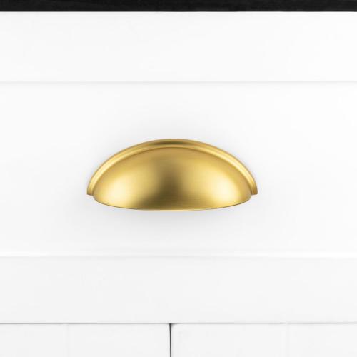 3 Inch Brushed Gold Drawer Pulls Cabinet Cup Pulls 10 Pack 1886