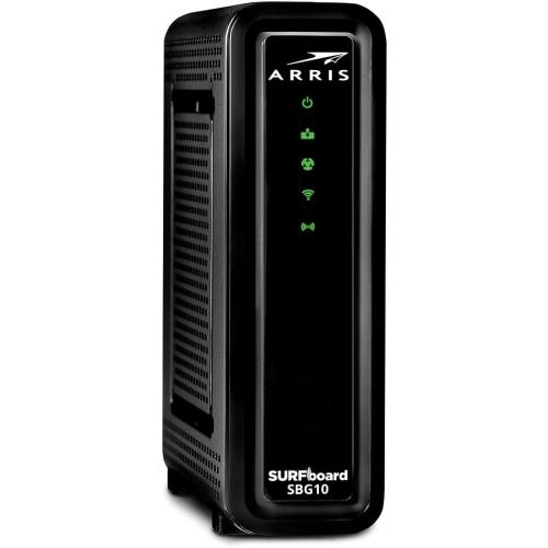 ARRIS (SBG10) - Cable Modem Router Combo - DOCSIS 3.0 16 x 4 Gigabit & AC1600 WiFi, For Comcast Xfinity, Cox, check with ISP for compatibility [Not for Spectrum] 400 Mbps Max Internet Speeds