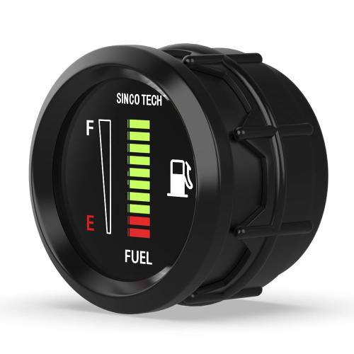 Fuel Level Gauge with Fuel Tank Sending for 4-23 Inch Depth Auto Car Motorcycle 12V Universal 2 52mm Car Meter Stainless Steel (Fuel Gauge with Sender)