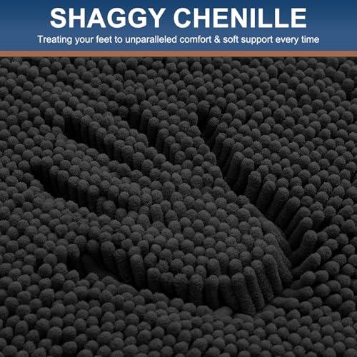 Smiry Toilet Rugs U-Shaped 24x20, Extra Soft Absorbent Contoured Bath Mat