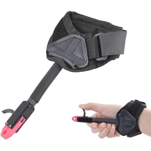 Archery Bow Release Aids Youth Bow Release Trigger Quick Release Wrist Release Adjustable Nylon Strap for Right Left Handed Children Junior Kids