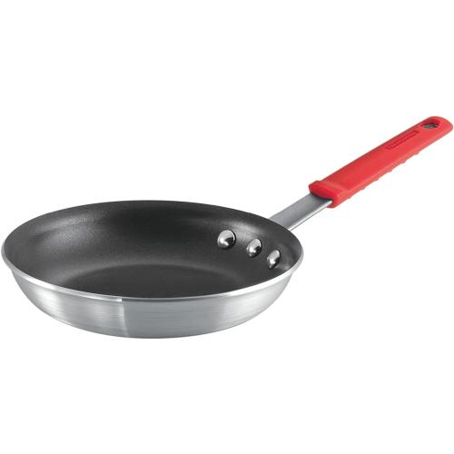 Tramontina Professional 8-Inch Non Stick Small Frying Pan | Heavy-Gauge Aluminum Skillet with Reinforced Nonstick Coating, Red Handle, Dishwasher and Oven Safe, Made in Brazil