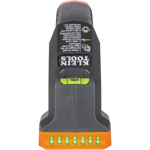 Klein Tools ESF100 Electronic Stud Finder and Wall Scanner with Bubble Level, for Wood and Metal Studs, Bright Green LEDs, Batteries Included