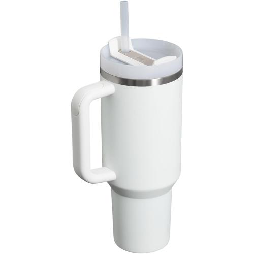 STANLEY Quencher H2.0 Tumbler with Handle and Straw 40 oz | Flowstate 3-Position Lid | Cup Holder Compatible for Travel | Insulated Stainless Steel Cup | BPA-Free | Frost