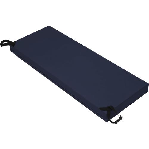 Easy-Going 48x18x3 inch Waterproof Outdoor Couch Bench Cushion Covers Only Replacement Non-Slip Patio Seat Cushion Slipcover with Zipper and Adjustable Straps Navy