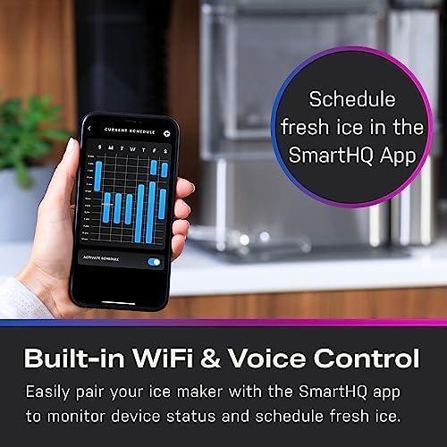 Profile GE Profile Opal 2.0 XL with 1 Gallon Tank, Chewable Crunchable Countertop Nugget Ice Maker, Scoop Included, 38 lbs in 24 Hours, Pellet Ice Machine with WiFi & Smart Connected, Black Stainless