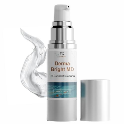 Sun Coast Sciences Derma Bright MD - Dark Spot Diminisher with Vitamin C & Hyaluronic Acid - Brightening Face Serum for Uneven Skin Tone and Age Spots - 1 Fl Oz (Pack of 1)