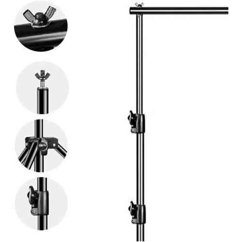 SLOW DOLPHIN Photo Video Studio 12ft (W) x 10ft (H) Heavy Duty Adjustable Photography Backdrop Stand Background Support System Kit with Carry Bag
