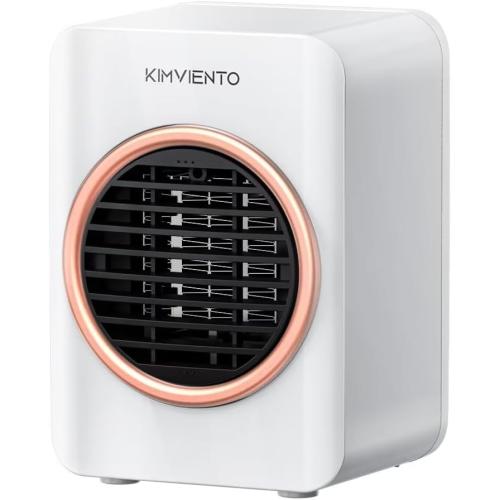 Mini Space Heater, Portable Tent Heater for Camping(Indoor Use),Fast Heating 350W With Tip-Over protection, Lightweight (1.3 LBS), Desk Electric Heaters for Office Home White