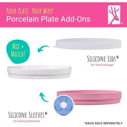 Elk and Friends Baby/Toddler 6.7 Porcelain Plate Sleeves Only | 4pk