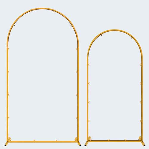 Hemmotop Metal Arch Backdrop Stand Set of 2, 7.2ft and 6ft