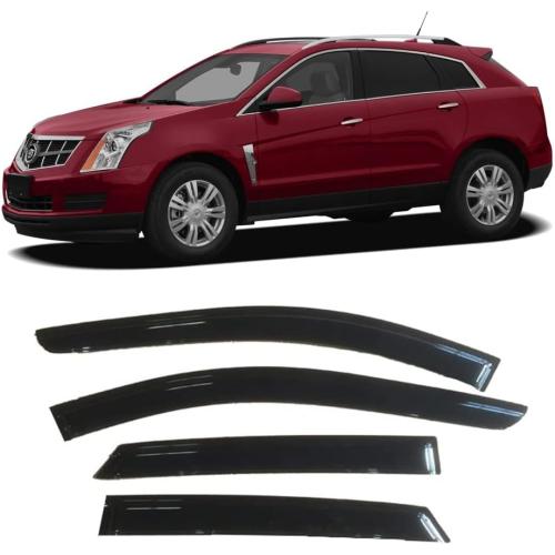 CL4P01 Side Window Wind Deflector,4pcs Outside Mount Tape-On Nice Shade Sun Rain Guards Set,Window Visor fit for 2010-2016 Cadillac SRX
