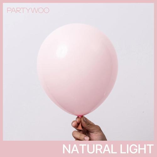 PartyWoo Light Pink Balloons 100 pcs 12 Inch Pastel Baby Pale Blush Pink Latex Balloons for Graduation Wedding Baby Shower Gender Reveal Princess Bachelorette Birthday Party Decorations Pink-Q01