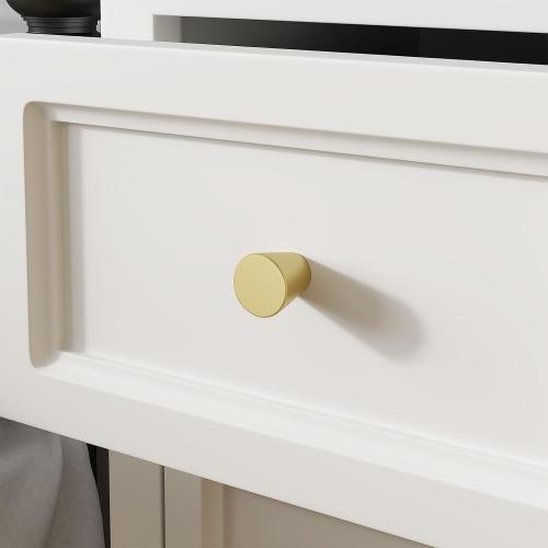 homdiy 25 Pack Gold Knobs Brushed Brass Cabinet Knobs Small Drawer Pulls Round Gold Kitchen Cabinet Hardware