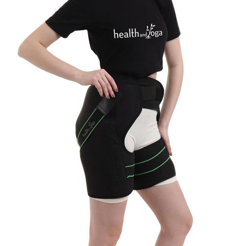 HealthAndYoga™ Extra Padded Hip Protection Belt-Pioneering Design Binder Support Brace to Reduce Falls, Hip Fracture, Injury-Rehab Aid for Post-Surgery Recovery-Free Size, Unisex (Both Sides)