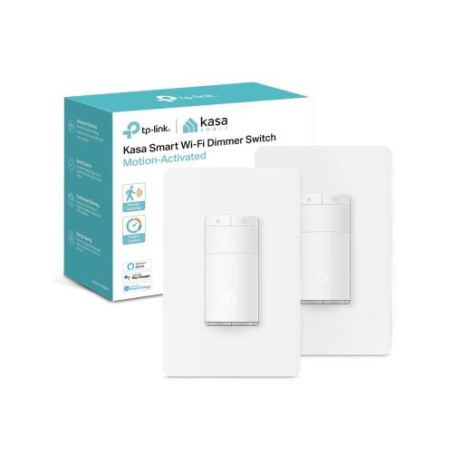 Kasa Smart Motion Sensor Switch, Dimmer Light Switch, Single Pole, Needs Neutral Wire, 2.4GHz Wi-Fi, Compatible with Alexa & Google Assistant, UL Certified, No Hub Required(ES20MP2) White 2-Pack