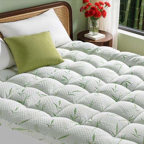 3 Inch Breathable Mattress Topper - 1500GSM 3D 7D Down Alternative Fill,Viscose Made from,Cooling Firm Pillow Top Mattress Pad (Full,54x75)