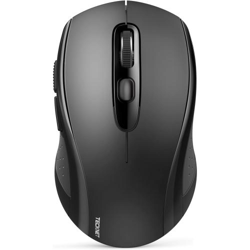 UNTESTED TECKNET Bluetooth Mouse, 2-in-1(BT 5.0/3.0 2.4Ghz) 4000DPI Wireless Mice with USB Connect Available for Laptop Computer, Portable PC Mouse Bluetooth for Mac (USB-A BT Wireless Connect, Black)