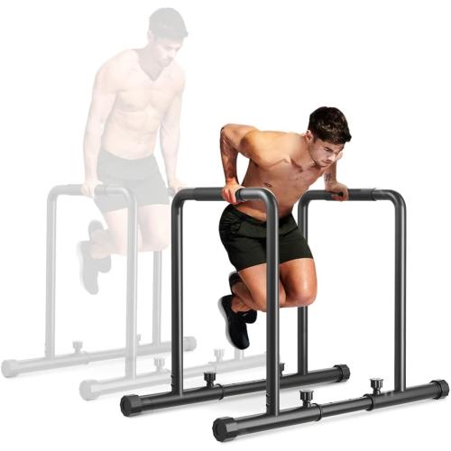 Dip Bar Heavy Duty Steel Dip Station, Home Dip Stand with Two Safety Connectors, Parallel Bars Dip Equipment for Calisthenics, Strength Training