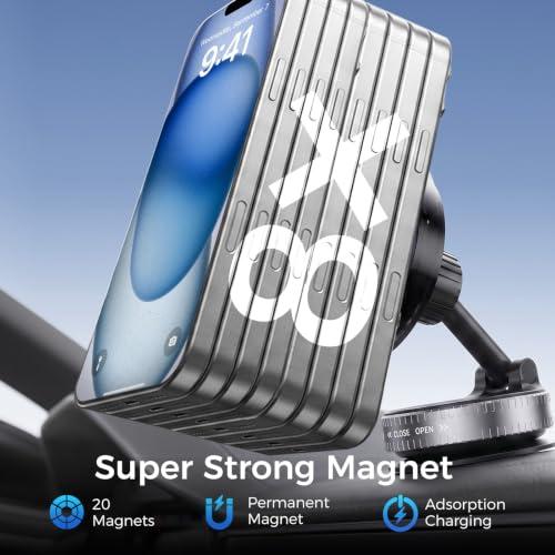 REDBRO Qi2.2 25W Magnetic Wireless Car Phone Mount [Upgraded Cooling Fan Fast Charging Phone Holder],for MagSafe Compatible,Dashboard Phone Mount,Car Accessories‼️missing item‼️