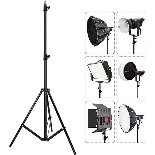 Heavy Duty Light Stand 9.5 Feet/2.8 Meters Adjustable Spring Cushioned Metal Photography Tripod Stand for Photo Studio Speedlight, Ring Light, Photographic Equipments Thickening Flash Stand