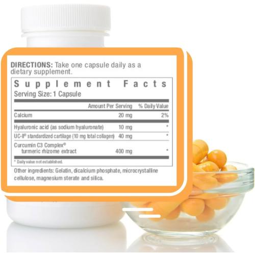 Consult Health Joint Solution Advanced Anti-Aging Total Joint Health Dietary Supplement with UC Type 2 Collagen, Hyaluronic Acid, Curcumin for Maximum Flexibility and Reducing Discomfort 60 Capsules