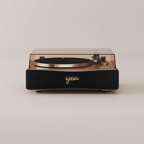 Syitren Paron Record Player Vintage Turntable for Vinyl Records with Built-in Speakers Bluetooth Retro Phonograph Wood Walnut